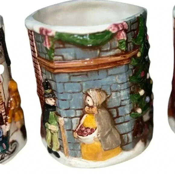 Incredible whimsical Christmas mugs vintage incredible quality - Picture 10 of 14